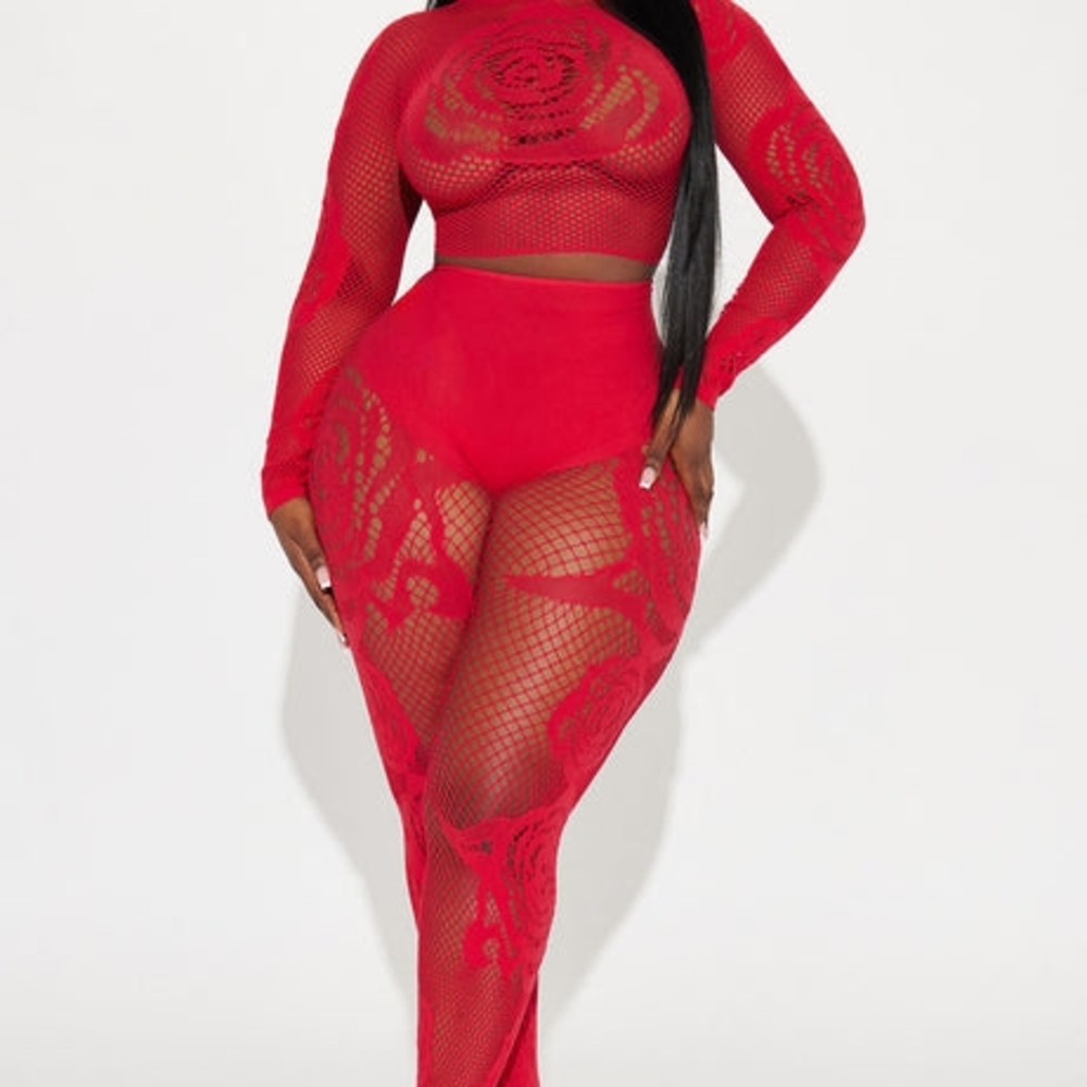 A Little Daring For You Legging Set - Red